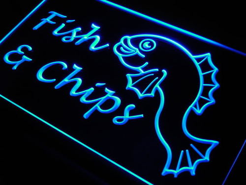 Fish & Chips Neon Light Sign